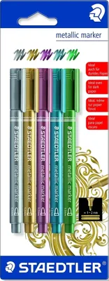 Immagine prodotto di 10x STAEDTLER 8323-S BK5 Marcatore Staedtler metallizzato 5 ST BK
