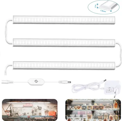 Produktbild von LED Unterbauleuchte Küche 3er-Set Verbindbar, LED Lichtleiste Dimmbar Kaltweiß,Schrankbeleuchtung Memory Funktion 30cm für Küche, Schrank, Regal
