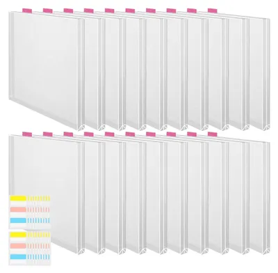 Produktbild von Organizer für Scrapbook-Papier – 12 x 12 Papierhalter in transparent | Stapelbar, vertikal, mit Registerlaschen, für Bastelräume und Scrapbooking
