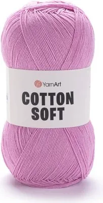 Produktbild von YarnArt Baumwolle Soft Garn 600m/100g, Hellrosa - Weich, leicht & ideal für Babyartikel