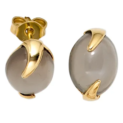 Produktbild von JOBO Ohrstecker 585 Gold Gelbgold 2 Mondsteine Ohrringe