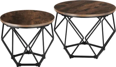 Produktbild von tectake® 2er Set Couchtisch Benham mit höhenverstellbaren Kunststofffüßen