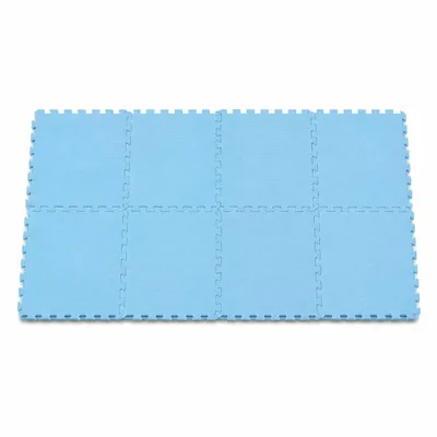 Obrázok produktu pre Sada 8 ochranných podložiek – puzzle podložky, 50 x 50 cm – modré – 4 mm – 2 m²