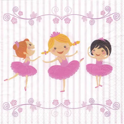 Produktbild von 20 Papierservietten Ballerinamotiv - Einheitsgröße