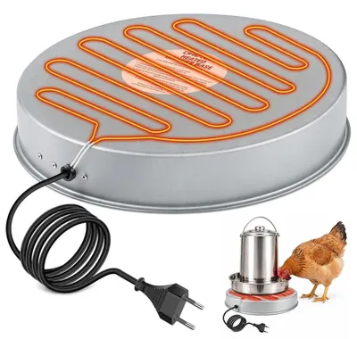 Heizplatte für Geflügeltränke, 30 W, Metall, 37,5 x 37,5 cm