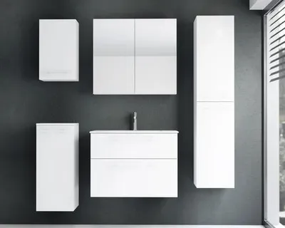Produktbild von Jungborn Möbelwaschtisch QUARANTA 80,5 x 46 cm weiß matt