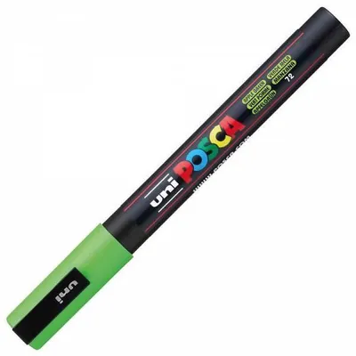 Image de Uni Posca PC3M Marqueur peinture vert pomme - pointe ronde jusqu'à 1.3 mm