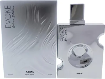 A product shot of a perfume bottle and its packaging.