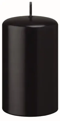 Produktbild von Flachkopf-Stumpenkerzen Schwarz 180 x Ø 70 mm, 4 Stück