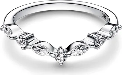 Image de Pandora Bague Wishbone alterné 192390C01-54 Silber
