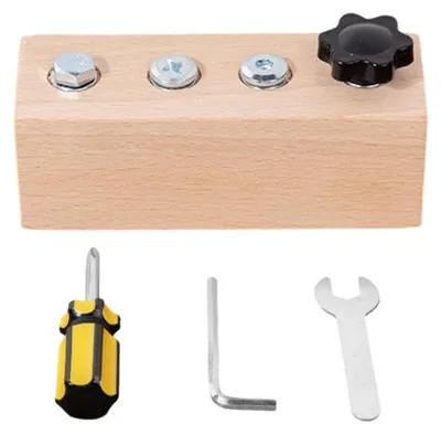 Produktbild von Elzusha – Lernspielzeug: Holz-Schraubenzieher-Set für Kinder