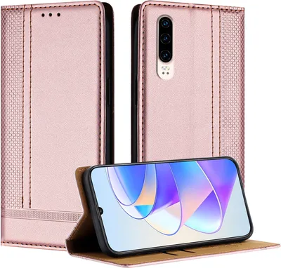Obrázek produktu pro Pouzdro pro Huawei P30 kožené flipové pouzdro s funkcí stojánku Růžový