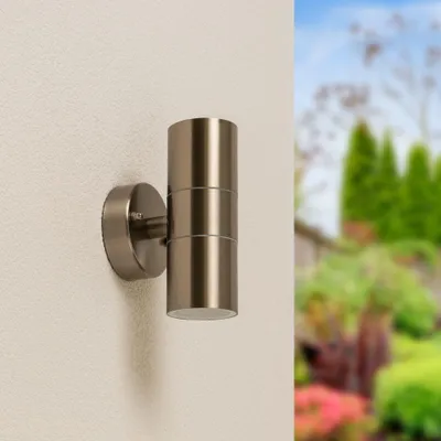 Image de HOFTRONIC - Applique murale LED 2x GU10 Dimmable IP44 Inox Up and Down