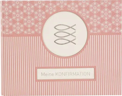 Zdjęcie produktu dla Album fotograficzny Goldbuch na komunię, wzór Mandala, kolor koralowy, 24,5 x 19,5 cm, kolor biały