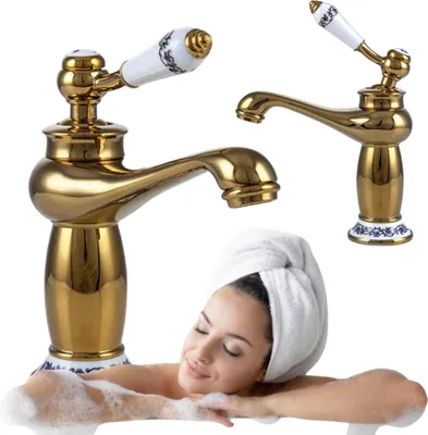 Produktbild von Paloma Golden Waschtischarmatur S-1107 Retro