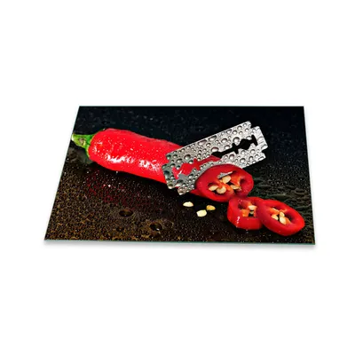 Produktbild von Herdabdeckplatte Glaskeramik 1 Teilig 80x52 Paprika Rot Abdeckung Glas Spritzschutz