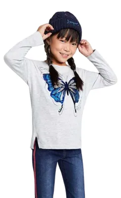 Produktbild von Desigual Tepexpan Kinder-T-Shirt mit Schmetterling aus Wendepailletten 98