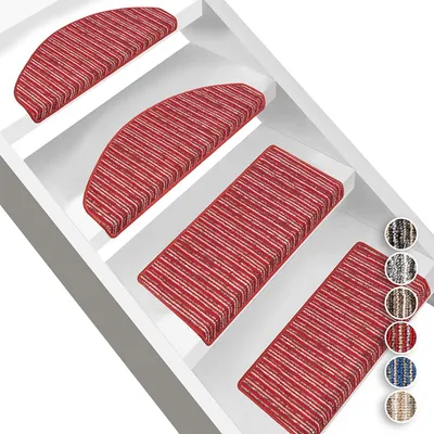 Produktbild von Stufenmatte Trier Rot 19 x 56 cm Halbrund