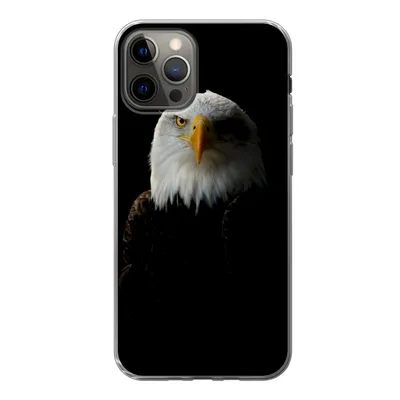 Produktbild von MuchoWow® Handyhülle Schutzhülle Hülle für iPhone 13 Pro Adler - Vogel - Schwarz Silikon Softcase Handy Hülle - Handy-Tasche