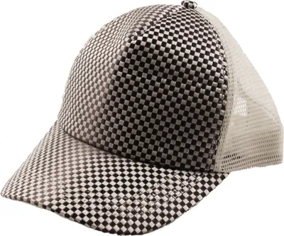 Produktbild von Basecap - kariert - schwarz - weiß - Baseball Cap
