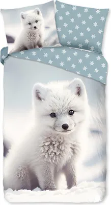Produktbild von Good Morning Kinderbettbezug "baby poolvos" - Weiß - (140x200/220 cm) - Baumwolle 100% Flanell