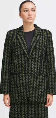 Image de Ichi IHKATE HOUNDSTOOTH OVERSIZE BL Damen Blazer Jackenblazer 59% Polyester, 39% Viscose, 2% Elasthan coupe ample