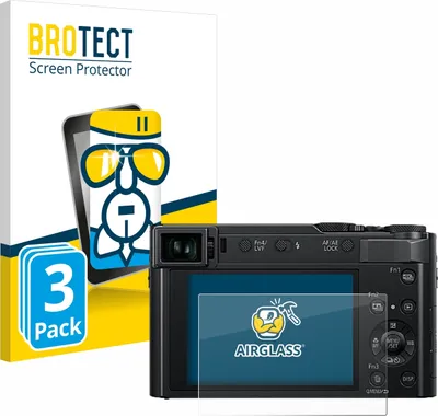 Produktbild von 3x BROTECT Schutzglas für Panasonic Lumix DC-TZ202D Schutzfolie Panzer Folie Glas Display Schutz klar