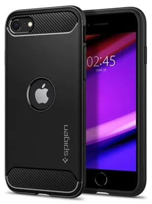Obrázok produktu pre Spigen Rugged Armor, Ochranný obal, Apple, iPhone SE, 11,9 cm (4.7"), Čierna