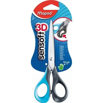Produktbild von Maped Schere Sensoft 3D spitz Länge: 160 mm Rechtshänder zufällige Farbe 1 Stück