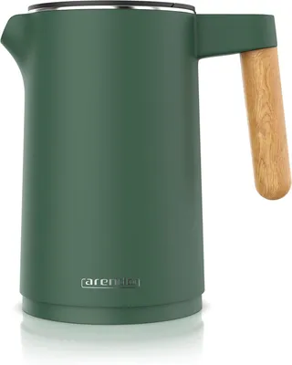 Produktbild von Edelstahl Wasserkocher mit Temperatureinstellung 45–100°C, 1,5L, Doppelwand, Warmhaltefunktion, LED-Anzeige, Cool-Touch-Griff,BPA-frei,Teekocher,2200W