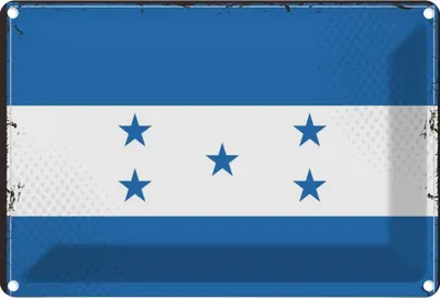 Produktbild von vianmo Blechschild 12x18 cm Honduras Flagge Fahne Wappen