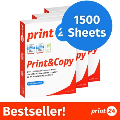Productafbeelding van NIEUW: print24 Printerpapier Kopieerpapier 1500 Vel 3 x 500 A4 Premium Extra Wit CIE 160 Testwinnaar PEFC-gecertificeerd