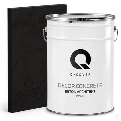 Produktbild von Beton Architekt 15 Kg 10 m2 Schwarz 15 kg | Dekorativerputz | Kellepnputz | Gebrauchsfertige | Betonmasse Betonoptik Dekoratives Beton Innen