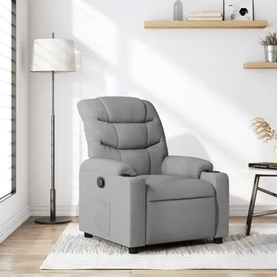 Produktbild von Cloris DesignMöbel Relaxsessel Hellgrau Stoff , Klassische Sessel 2024 Neu
