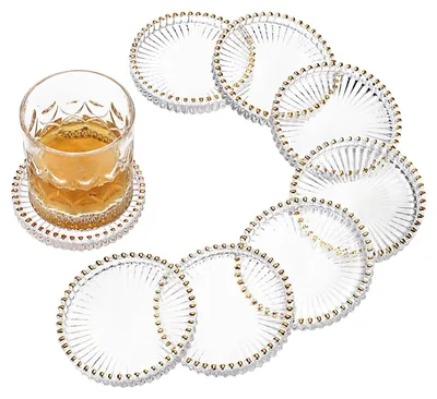 Immagine prodotto di Elzusha - Set di 8 sottobicchieri in vetro