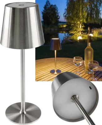 Produktbild von ChiliTec Tischleuchte Akku Dimmbar USB aufladbar Edelstahl Silber