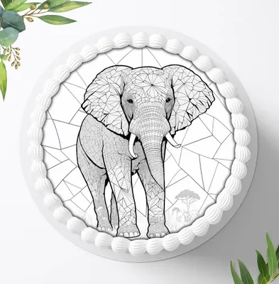 Produktbild von Für die Geburtstags Torte ein Tortenaufleger, Zuckerbild mit dem Motiv: Dschungeltiere, Essbares Foto für Torten, Fondant, Ø 20cm, 1284z