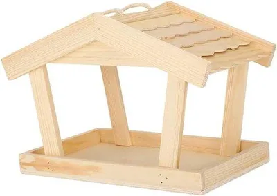 Produktbild von Vogelfutterhaus für draußen, Holz, mit Zubehör für Spechte und Vögel