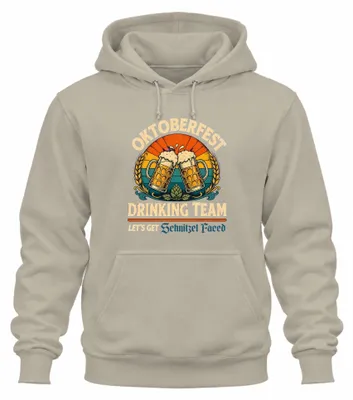 Productafbeelding van Drinkteam: T-shirt met traditionele motieven, lederhosen, hoodie, sweater, natuur, maat L