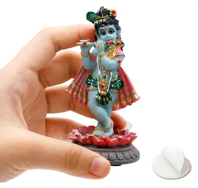 Immagine prodotto di Statua di Krishna dipinta a mano per il cruscotto dell'auto