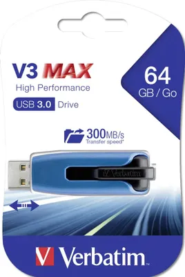 Produktbild von Verbatim Store 'n' Go V3 64GB, 64 GB, USB 3.0, Slide, 20 mm, 58 mm, 11 mm