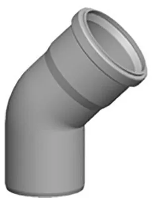 Immagine prodotto di Gomito Wolf 45° DN110 in polipropilene