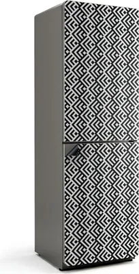 Zdjęcie produktu dla Geometria w zygzak - Osłona magnetyczna na lodówkę - Folia dekoracyjna magnetyczna do kuchni - Dekoracja magnetyczna na lodówkę - Samoprzylepna tablica magnetyczna - Folia magnetyczna na drzwi lodówki - 60x190 cm
