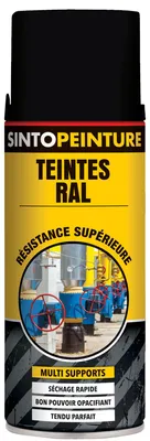 Image de Aérosol noir mat RAL9005 400ml peinture de maintenance - SINTO - 920365