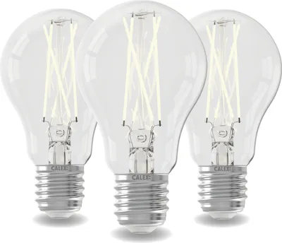 Produktbild von Calex LED Lampe E27, 2700K Warmweiß Licht, mit Tag- und Nachtsensor, 3er Pack
