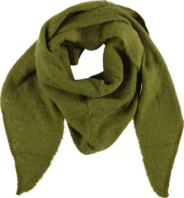 Produktbild von XXL Schal Damen Frauen Halstuch Dreiecksschal Strickschal Winterschal einfarbig Olivengrün