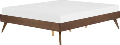 Obrázok produktu pre BELIANI Posteľ tmavé drevo 140 x 200 cm MDF posteľový rám bez čela s lamelovým roštom