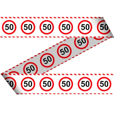 Produktbild von Absperrband für den 50 igsten Geburtstag aus PVC 15 m lang