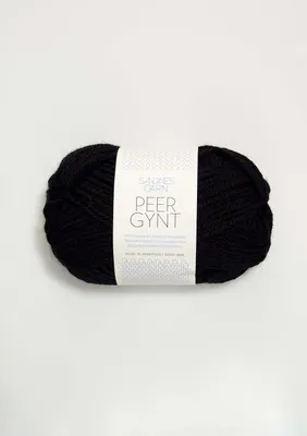 Produktbild von Sandnes Garn Peer Gynt 1099 Schwarz Garn 100 g – Strick- und Häkelgarn