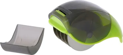 Produktbild von FACKELMANN Kräuterroller mit Kräuterabstreifer, Schneidroller mit scharfen Klingen, Kräuterschneider aus hochwertigem Edelstahl/Kunststoff, hochwertiges Schneidrad (Farbe:Grün/Grau)